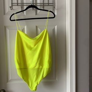 Alice+Olivia cute neon yellow bodysuit . Worn once excellent condition